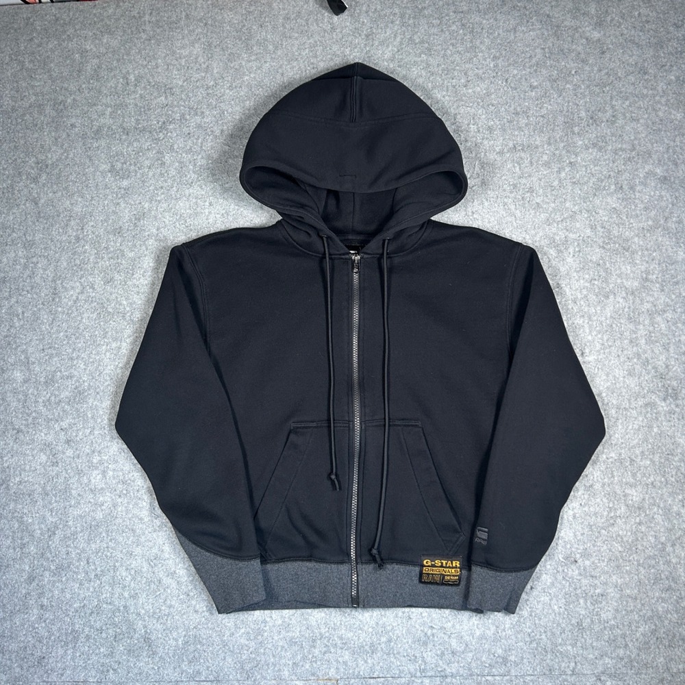 G Star Raw Hoodie Women XS Black Premium Core HDD Zip Sustainable Fleece Zip